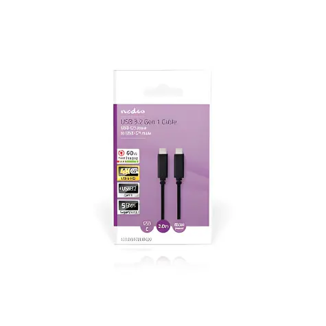 Nedis USB-C kábel 60 W 2 m / Kábel USB / USB 3.2 Gen 1 / USB-C - USB-C / 5 Gbps