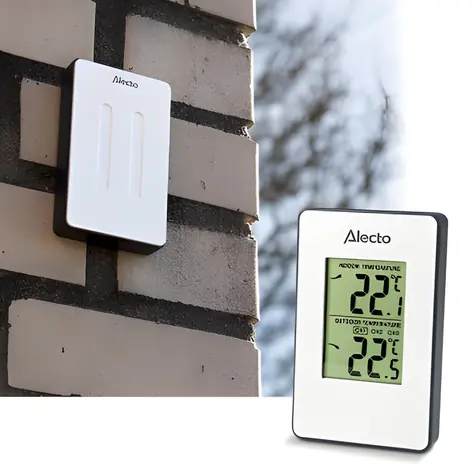 Alecto WS-1050 biela / Meteostanica / bezdrôtové vonkajšie čidlo / vnútorná a vonkajšia teplota