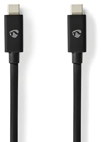 Nedis USB4 Gen 3x2 čierna (CCGB66040BK10) / Kábel USB-C - USB-C / 240 W / 8K 60Hz / 40 Gbps / 1 m