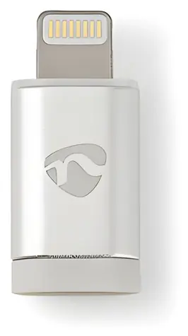 Nedis adaptér Lightning 8-pin - USB Micro-B / Adaptér / Pozlátené konektory / Hliník
