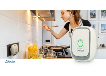 Alecto GA11 / Detektor plynu / zemný plyn (metán) / sieťové napájanie / akustický a LED alarm / EN 50194
