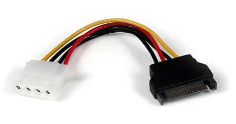 StarTech SATA - Molex napájací adaptér čierna / Adaptér / SATA 15-pin - Molex 4-pin