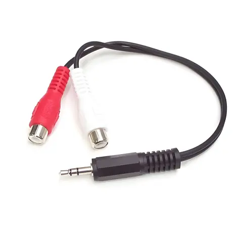 StarTech Jack 3,5 mm - 2x RCA čierna / Audio kábel / 0,15 m