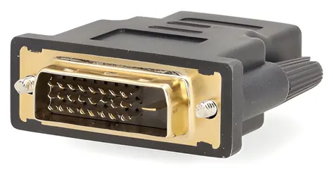 Nedis adaptér DVI-D 24+1 (M) - HDMI (F) antracitová / Adaptér / Pozlátené kontakty / Priamy