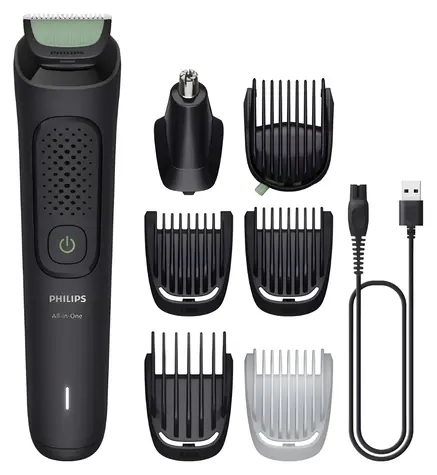 Philips MG3935/15 Series 3000 čierna / Zastrihávač / 7 nástavcov / 70 minút prevádzky / Na telo a tvár