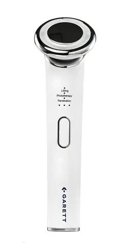 Garett Beauty Bright Skin biela / Prístroj pre starostlivosť o pleť / RF / EMS / LED terapia