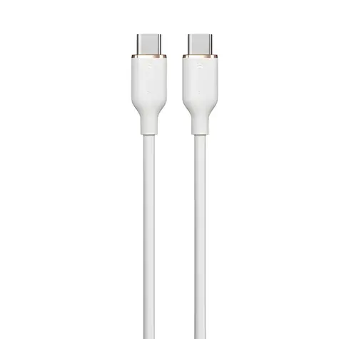 Devia Jelly Series biela / Nabíjací kábel / USB-C - USB-C / 1,2 m / silikónový