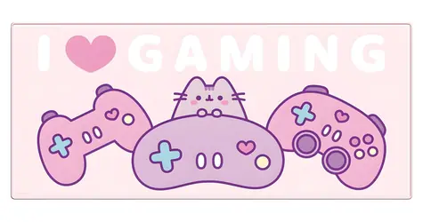 Pyramíd Pusheen I | Gaming / Herná podložka pod myš / 90 x 40 cm