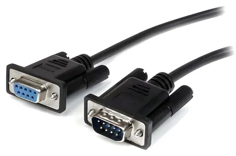 StarTech DB9 kábel samec/samica čierna / Sériový kábel / RS-232 / 0,5 m