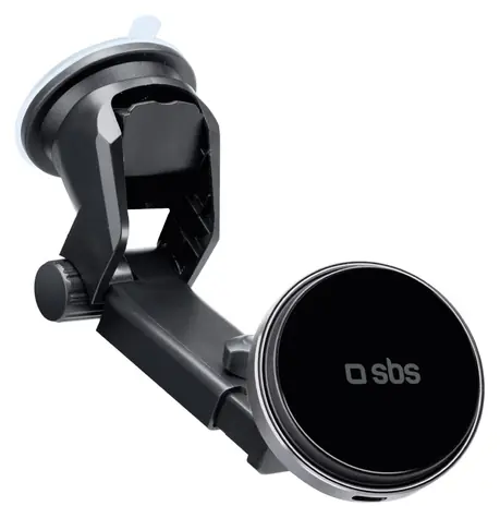 SBS MagCharge čierna / Držiak do auta / Magnetický / S prísavkou / 15 W bezdrôtové nabíjanie