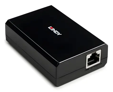 Lindy PoE Splitter USB-C čierna / Splitter PoE / IEEE 802.3bt / 2x RJ-45