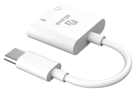 Akasa adaptér USB-C na 3,5 mm jack / Redukcia / Power Delivery