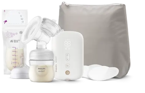 Philips Avent SCF396/31 biela / Odsávačka materského mlieka / Elektrická / Dobíjacia / Displej