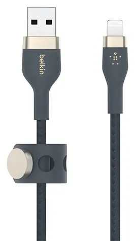 Belkin BOOST CHARGE PRE Flex kábel USB-A na Lightning modrá / 2m