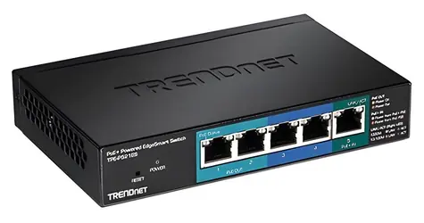 Trendnet TPE-P521ES / Switch / 5- Port Gigabit / 2x PoE+ / EdgeSmart