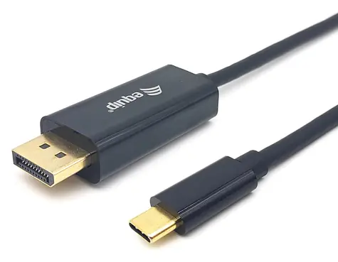 Equip čierna / Redukcia / USB-C - DisplayPort / 4K/240Hz / 3 m
