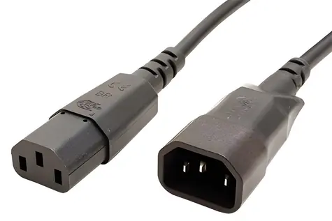 Bachmann 356.119 čierna / Napájací predlžovací kábel / IEC320 C14 - C13 / 0,5 m