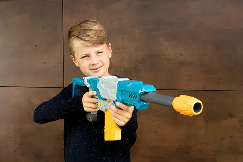MAC TOYS Odstreľovacia puška na penové projektily / Detská zbraň / sada s terčmi / 10 projektilov / od 8 rokov