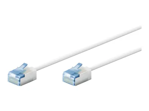 Goobay 74326 biela / Patch kábel / Cat 6A / U/FTP / slim / 0,15 m