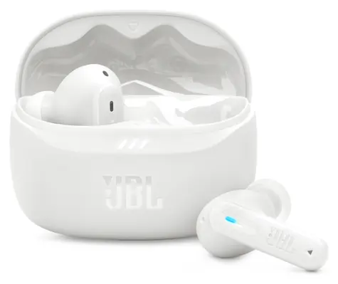 JBL Tune Beam 2 biela / Bezdrôtové slúchadlá do uší / Bluetooth 5.3 / výdrž 12 h