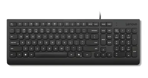 Lenovo Essential Wired Keyboard čierna / Klávesnica / Drôtová / USB-A / US
