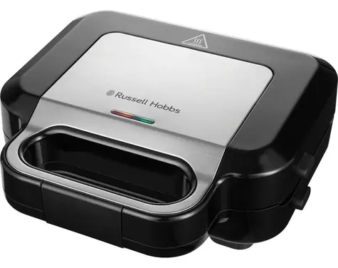 Russell Hobbs 26810-56 čierno-strieborná / Sendvičovač a vaflovač 3v1 / 3 vymeniteľné platničky / Nepriľnavý povrch