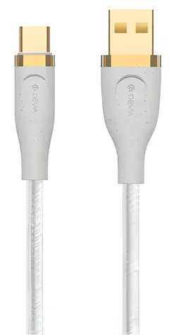 Devia Star Series dátový kábel biela / Kábel USB-A - USB-C / 1,2 m