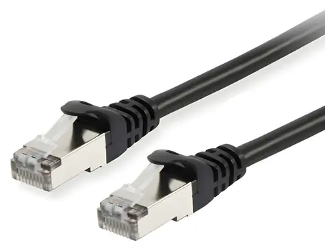 Equip Cat6 S/FTP čierna / Patch kábel / 7,5 m / RJ-45 / PoE+