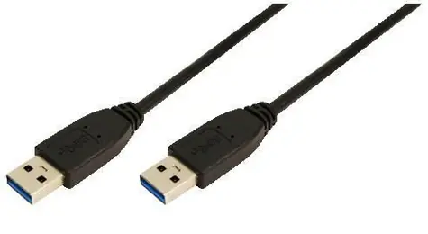 LogiLink USB-A (M) - USB-A (M) čierna / Kábel USB 3.0 / 5 Gbit/s / 2 m