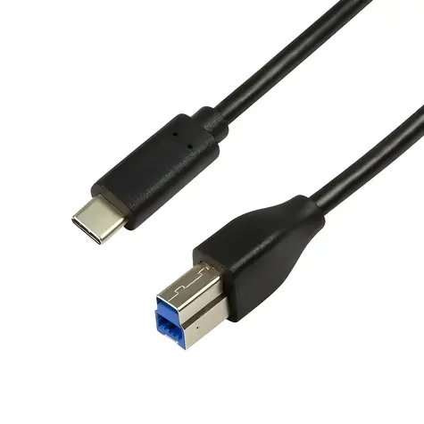 LogiLink USB-C na USB-B čierna / Kábel USB 3.2 Gen1 / 2 m / 5 Gbit/s
