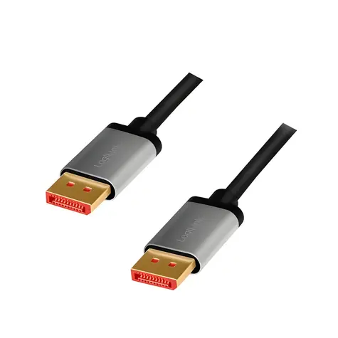 LogiLink DisplayPort 1.4 čierno-šedá / Kábel DisplayPort / 1 m / 8K/60 Hz