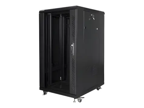 Lanberg 22U 600x800 čierny / Stojanový rozvádzač / 19" / Flat pack