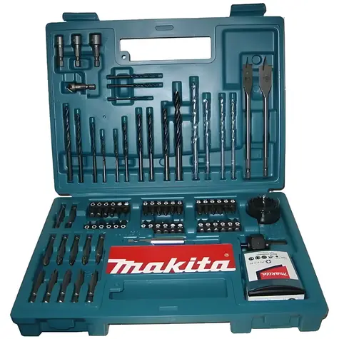 Makita B-54520 Sada bitov a vrtákov / 100 ks / kufor / kov, kameň, drevo, tehla