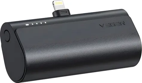 Veger PlugOn čierna / Powerbanka / 5000 mAh