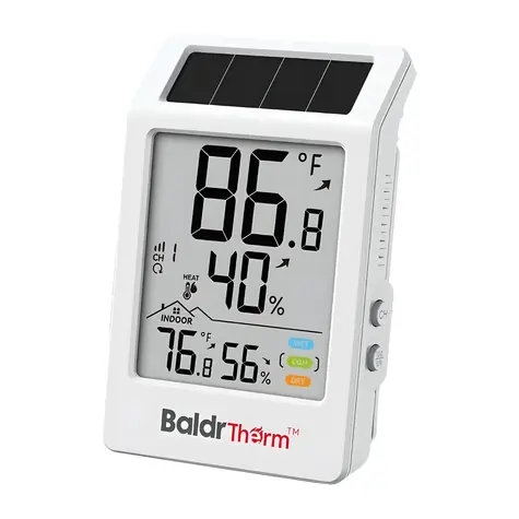 RainPoint BALDRTHERM B0707 / Meteostanica / Teplota a vlhkosť vnútorné i vonkajšie / Solárne napájanie / Dosah 100 m