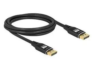 DeLock DisplayPort 1.4 (M) - DisplayPort (M) 2m čierna / Video kábel / DSC 8K60Hz (7680x4320)