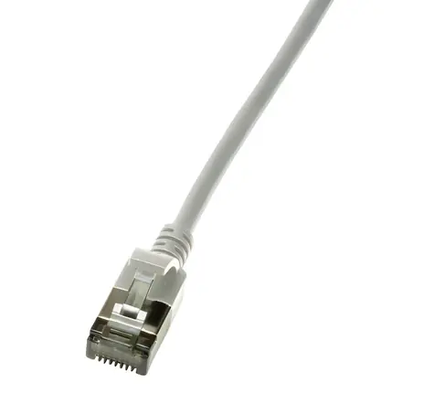 LogiLink SlimLine sivá / Patch kábel / Cat6 U/FTP / RJ-45 / 0,3 m