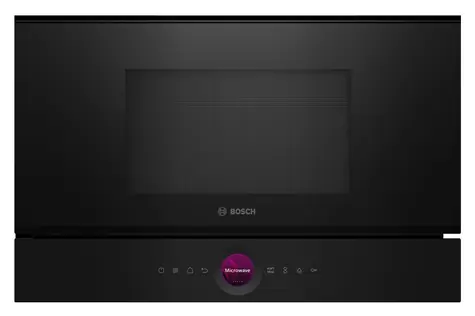 BOSCH BFR7221B1 čierna / Vstavaná mikrovlnná rúra / 900 W / 21 l / 7 programov / TFT dotykový displej