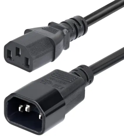 StarTech Predlžovací napájací kábel C14-C13 / Napájací predlžovací kábel / 4,5 m / 15A / 250V / KEMA-KEUR