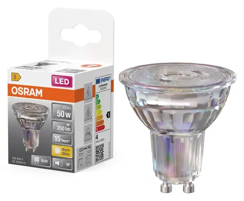 OSRAM Parathom Reflector LED 50 GU10 / LED žiarovka / 3,7 W / 2700K / 36 ° / non-dim