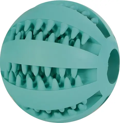 TRIXIE DENTAfun lopta s mätou 5 cm / Hračka pre psa / prírodný kaučuk / dentálna hygiena