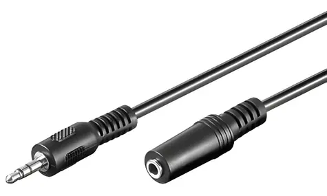 Goobay 50431 predlžovací audio kábel 3,5 mm jack čierna 2 m / Audio kábel / Predlžovací / 3-pin