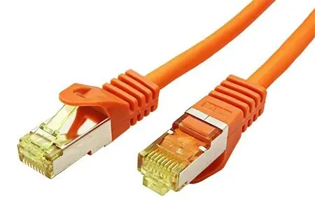 Goobay Patch kábel SFTP Cat7 oranžová / Patch kábel / S/FTP / RJ-45 / LSZH / 0,5 m