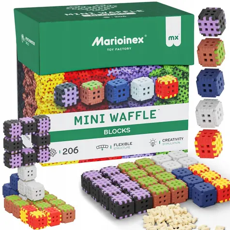 MARIOINEX Stavebnica Mini Waffle / 206 dielikov / od 3 rokov