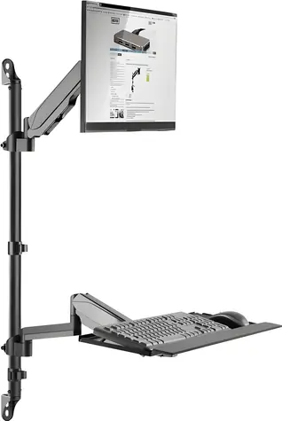 Digitus DA-90372 / Stolný držiak pre monitor / VESA 75x75-100x100 / 17"-32" / nosnosť 8 kg / výškovo nastaviteľná