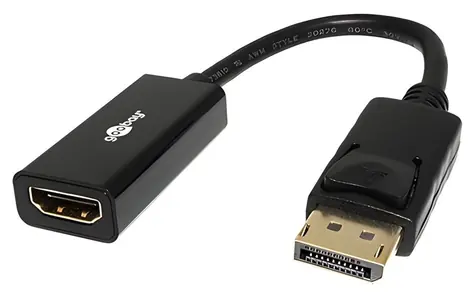Goobay DisplayPort - HDMI adaptér čierna / Adaptérový kábel / 8K / 60 Hz / 10 cm