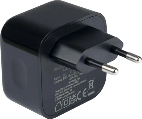 Inter-tech PD-2036 čierna / Nabíjačka / 2x USB-C / 36W / PD