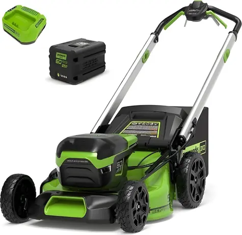 Greenworks GD60LM51SPK4 čierna / Aku kosačka na trávu s pojazdom / 60V / záber 51 cm / kôš 55 l / 4Ah + nabíjačka