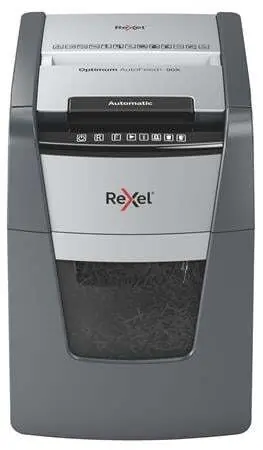 Rexel Optimum AutoFeed+ 90X / Automatický skartovač / až 90 listov / 34l / Krížový rez 4x28 mm