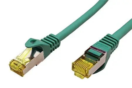 Goobay patch kábel S/FTP Cat.7 zelená / Sieťový kábel / 2 m / LSZH